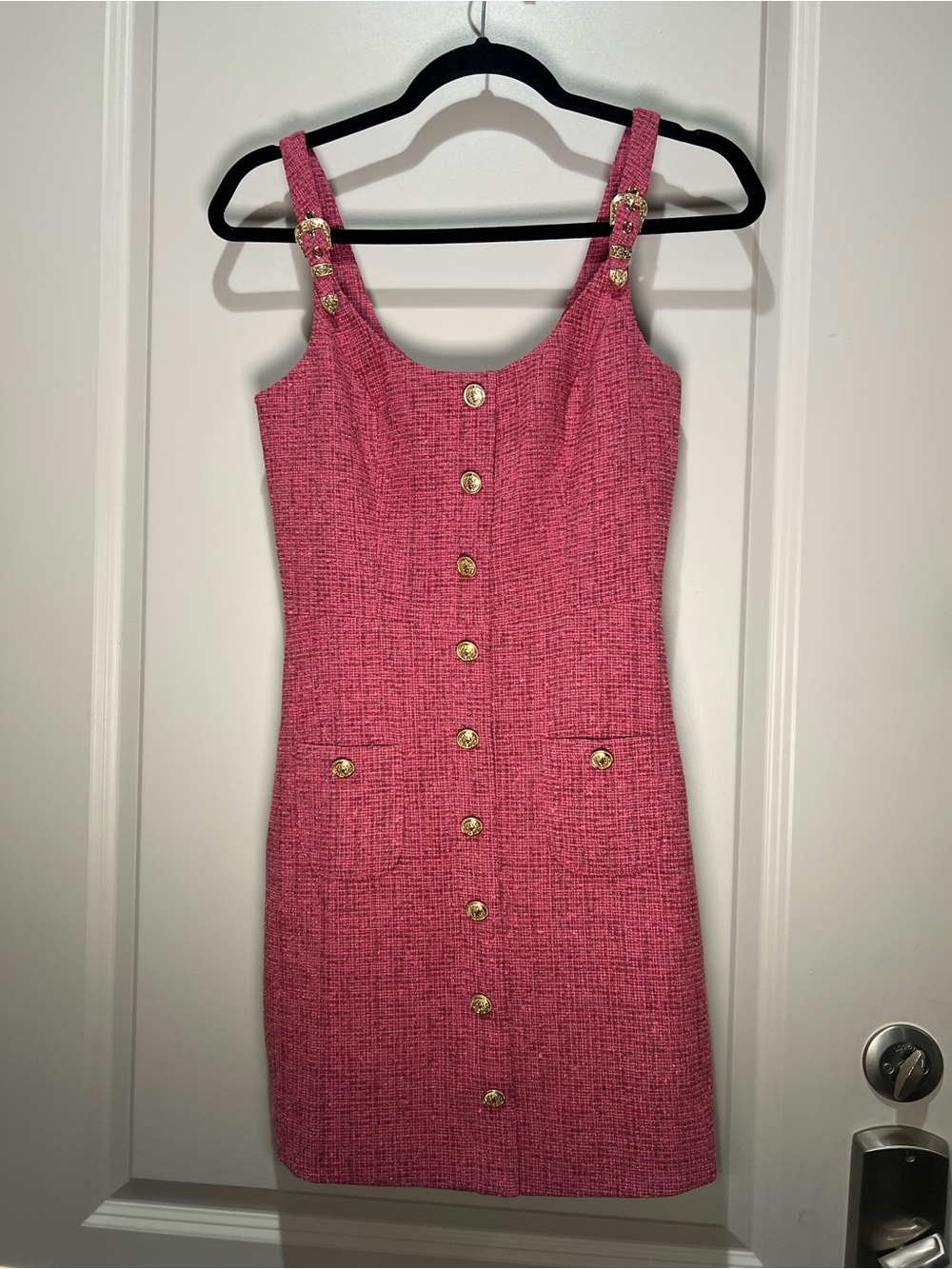 Amanda Uprichard Finley Tweed Mini Dress Pink Size XS NWT - Picture 5 of 9